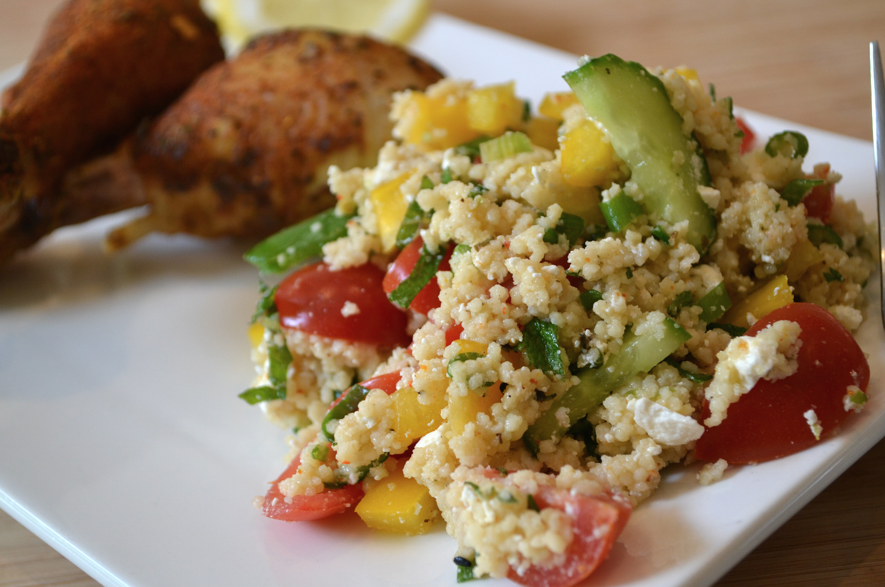 Drumsticks met Provençaalse kruiden en couscoussalade Damespraatjes