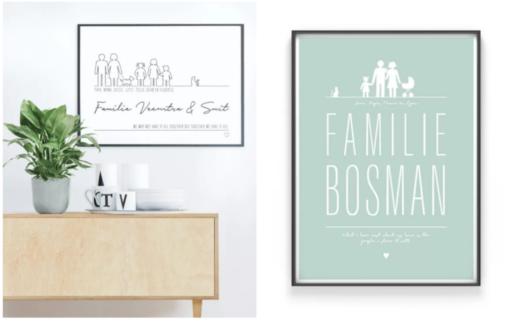 Familie-naam poster