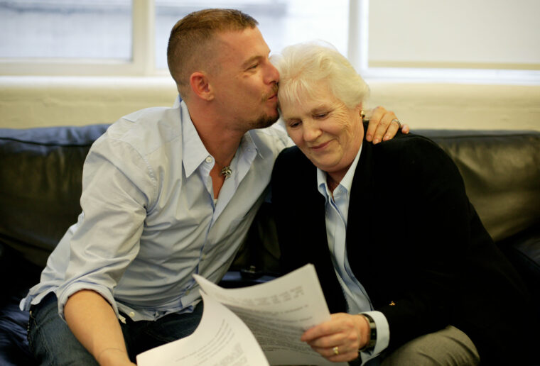 Alexander Mcqueen interviewed for G2 by his mother Joyce.  Photo by Dan Chung
