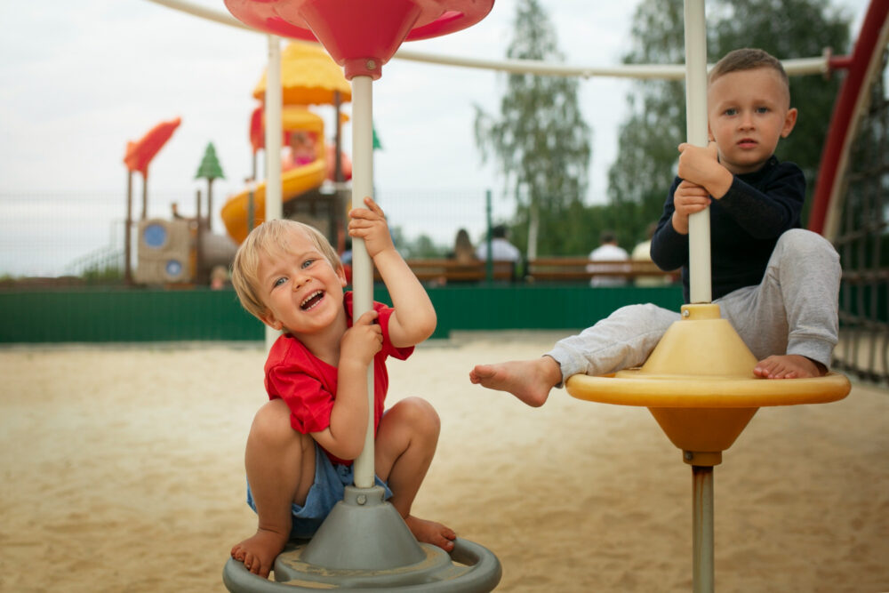 strandtenten met kinderen speeltuin